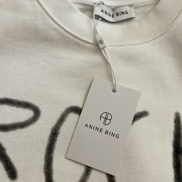 Anine Bing Miles Cotton Graphic Sweatshirt - Picture 12 of 13